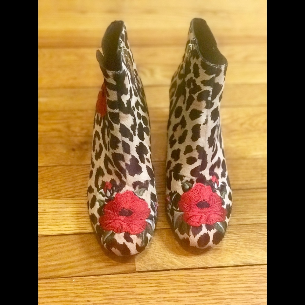 Kate Spade Langston animal print booties